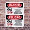 Signmission Inorganic Arsenic Cancer Hazard Bilingual Danger Sign, Plastic, 7in W x 10in L, 2PK OS-2PACK-DS-P-710-VS-1376 - alternate 6